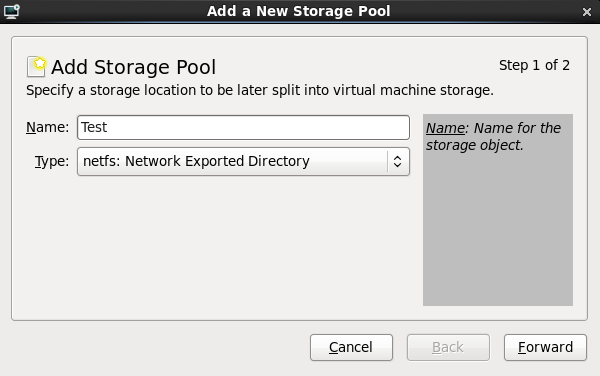 Add a new Storage Pool