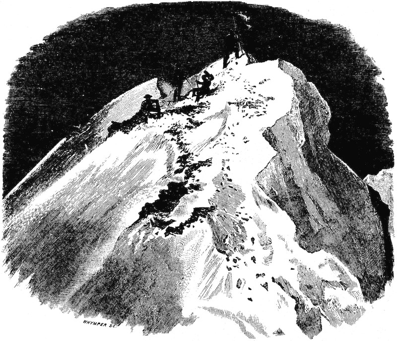 THE SUMMIT OF THE MATTERHORN IN 1865 (NORTHERN END).