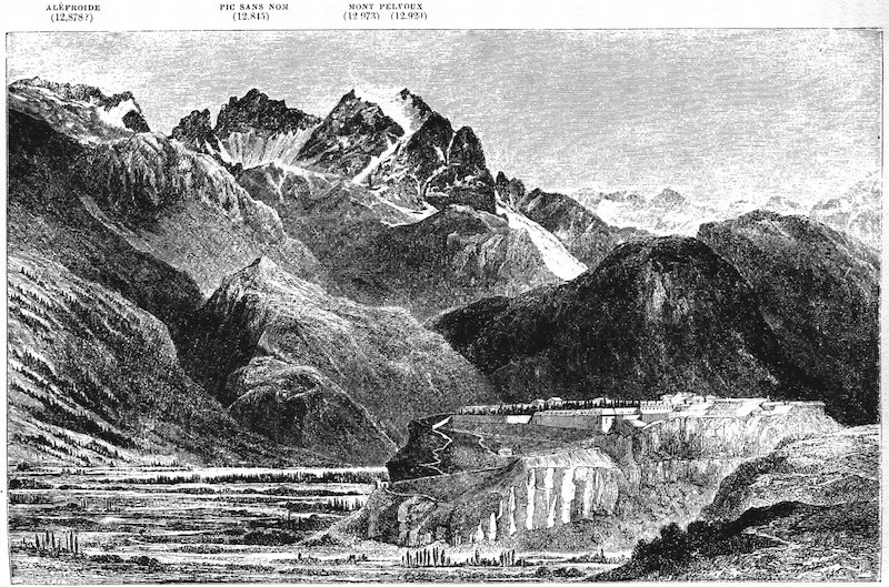 MONT PELVOUX AND THE ALÉFROIDE, FROM NEAR MONT DAUPHIN, IN THE VALLEY OF THE DURANCE.